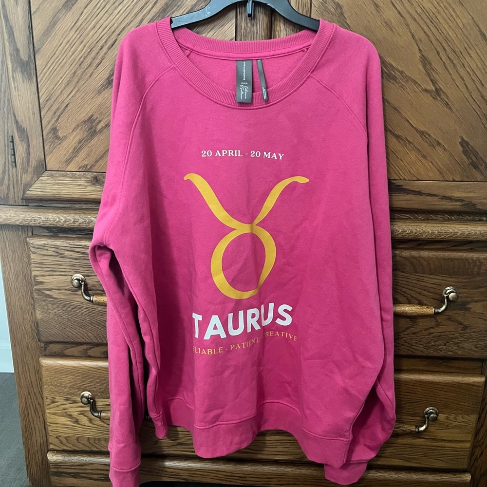 Anthropologie Pink Taurus Sweatshirt
